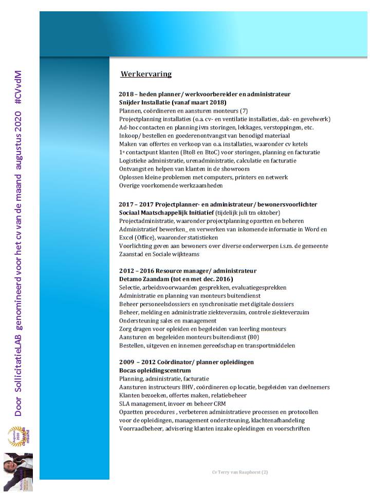 Sollicitatielab Het Cv Van Terry